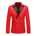 2026 New Men's White Rose Pattern Suit Jacket, Wedding Party Dress Coat, High Quality Men Slim Blazers Masculino Big Size M-6XL