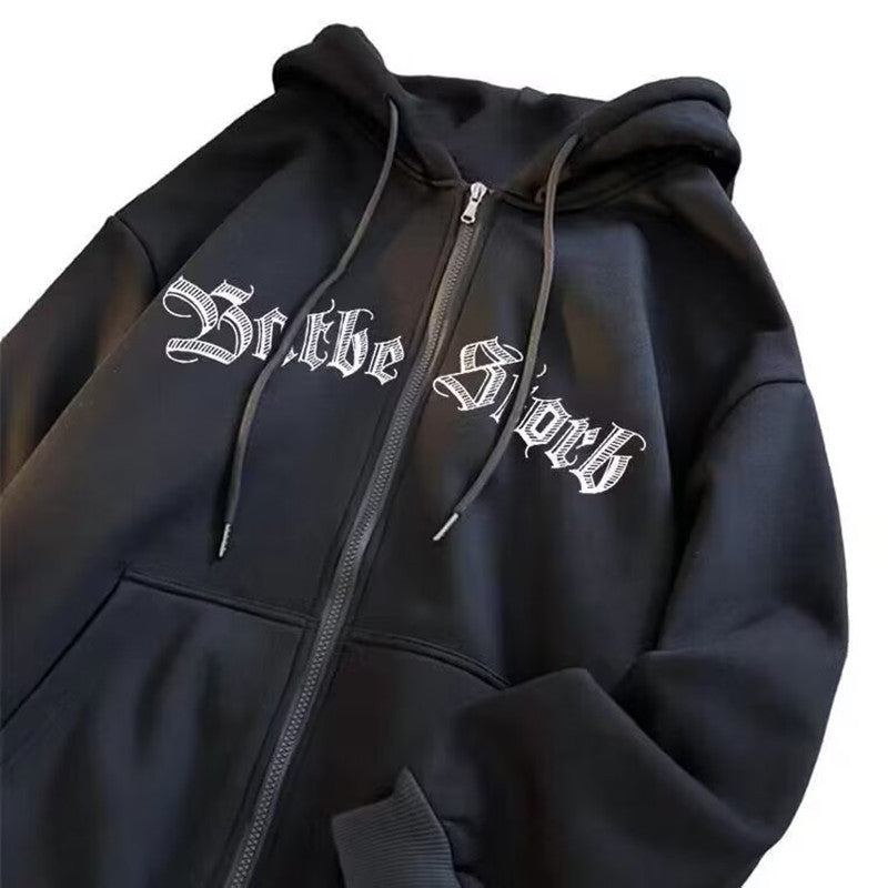American Trendy Brand Jacket Men's Spring Autumn Summer 2025 New Sports Hooded Cardigan Sweatshirt Men's Clothing Jacket