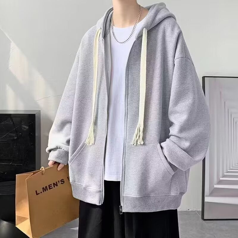 American Trendy Brand Jacket Men's Spring Autumn Summer 2025 New Sports Hooded Cardigan Sweatshirt Men's Clothing Jacket
