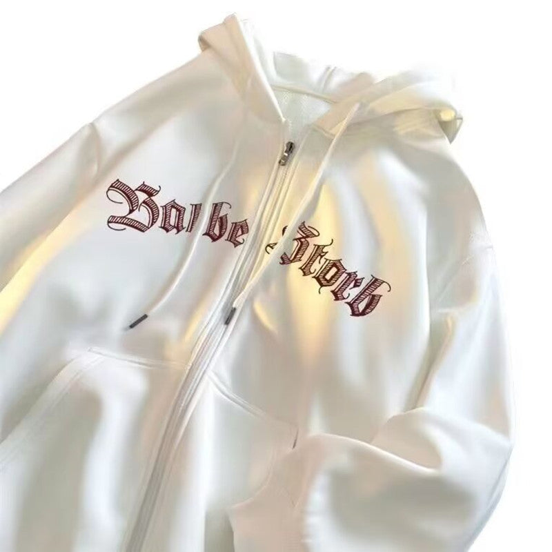 American Trendy Brand Jacket Men's Spring Autumn Summer 2025 New Sports Hooded Cardigan Sweatshirt Men's Clothing Jacket