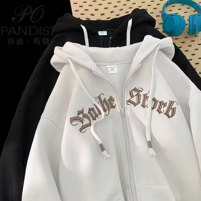 American Trendy Brand Jacket Men's Spring Autumn Summer 2025 New Sports Hooded Cardigan Sweatshirt Men's Clothing Jacket