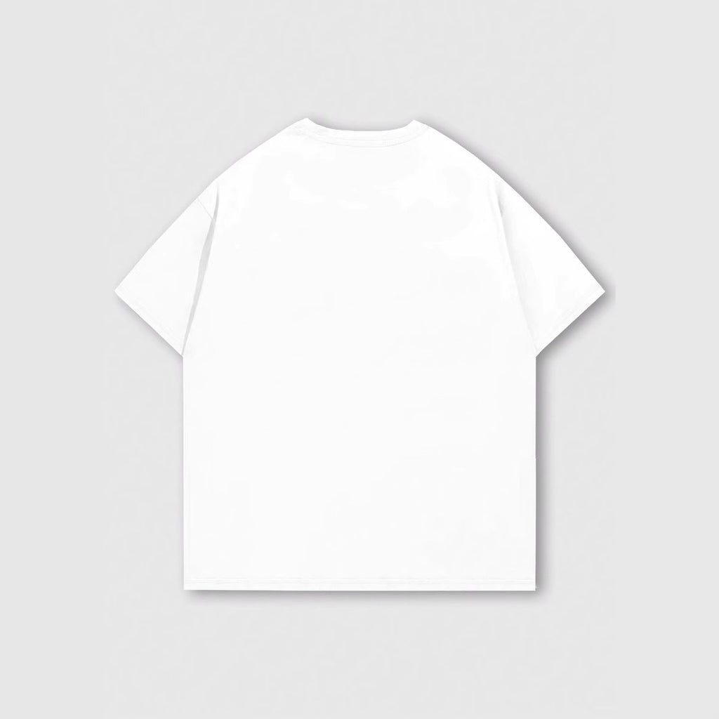 Cross-border Foreign Trade Explosions Fashion Men's and Women's Same Style Top Short-sleeved T-shirt Top Characters Printed Short-sleeved Small Round Neck T-shirt