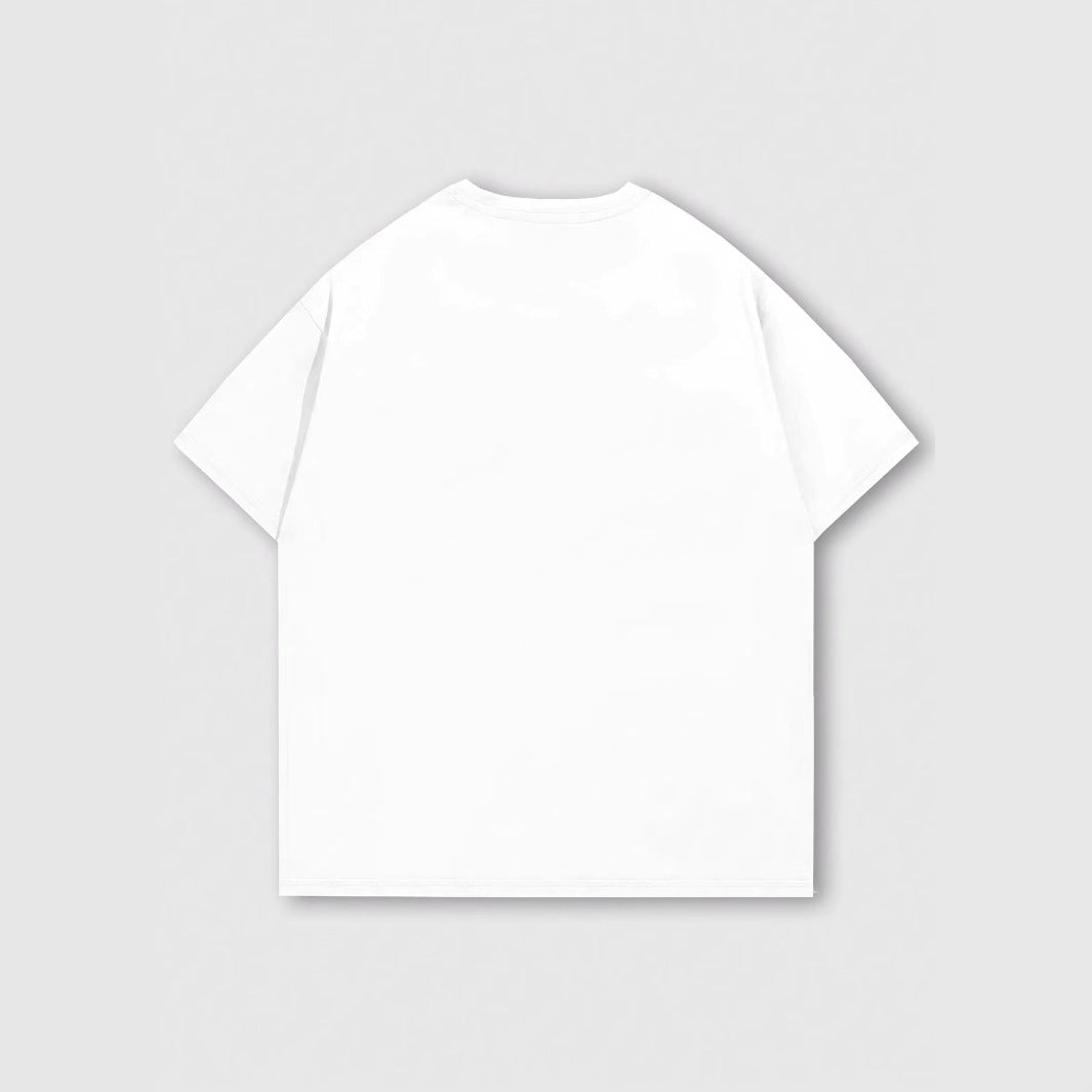Cross-border Foreign Trade Explosions Fashion Men's and Women's Same Style Top Short-sleeved T-shirt Top Characters Printed Short-sleeved Small Round Neck T-shirt