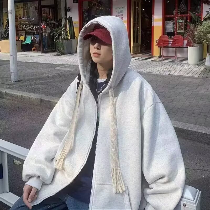 American Trendy Brand Jacket Men's Spring Autumn Summer 2025 New Sports Hooded Cardigan Sweatshirt Men's Clothing Jacket