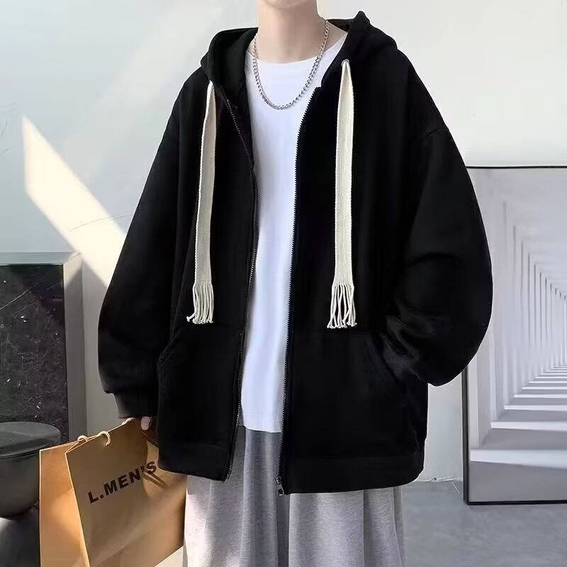 American Trendy Brand Jacket Men's Spring Autumn Summer 2025 New Sports Hooded Cardigan Sweatshirt Men's Clothing Jacket