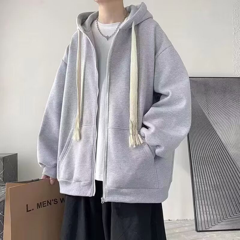 American Trendy Brand Jacket Men's Spring Autumn Summer 2025 New Sports Hooded Cardigan Sweatshirt Men's Clothing Jacket