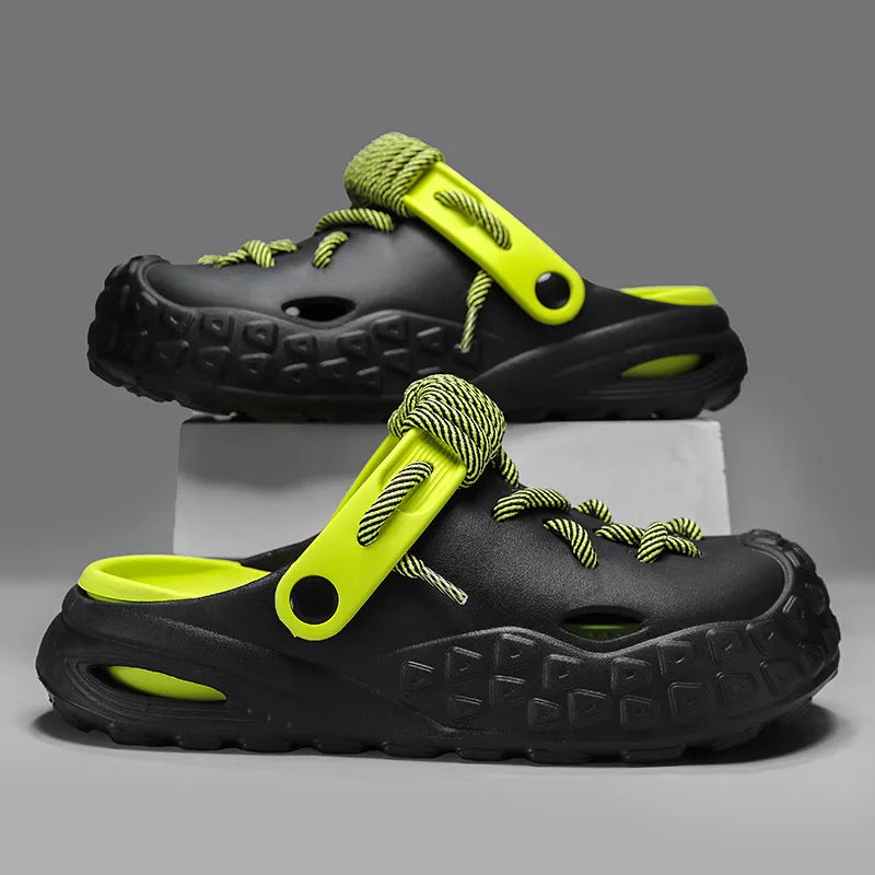 Couples Matching Breathable Outdoor Sandals Men Women Size Large Summer Slip-On Clog Shoes Anti-Slip Beach Flip Flops