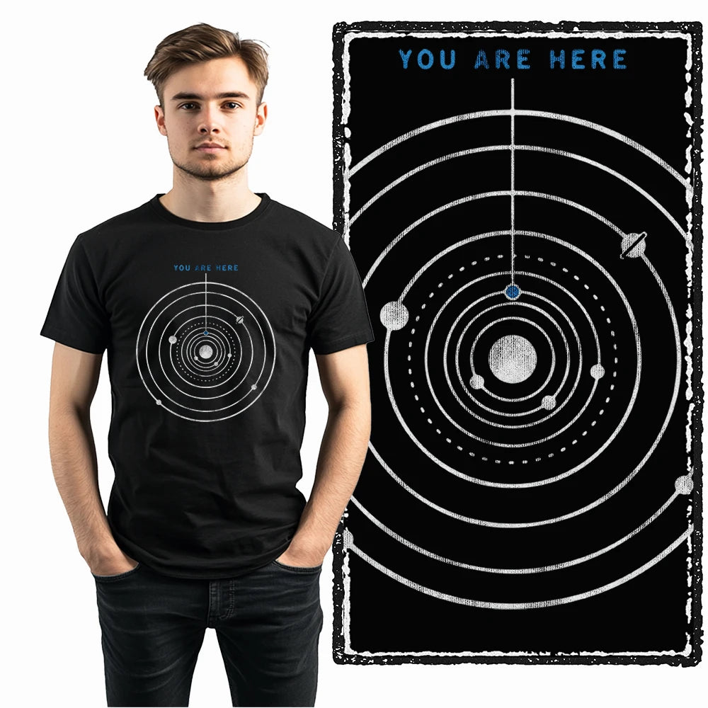 Coolmind SA 100% Cotton astronaut Graphic T shirt fo men Cool Moon print Big Size men tshirt BLACK men's novelty tee shirt