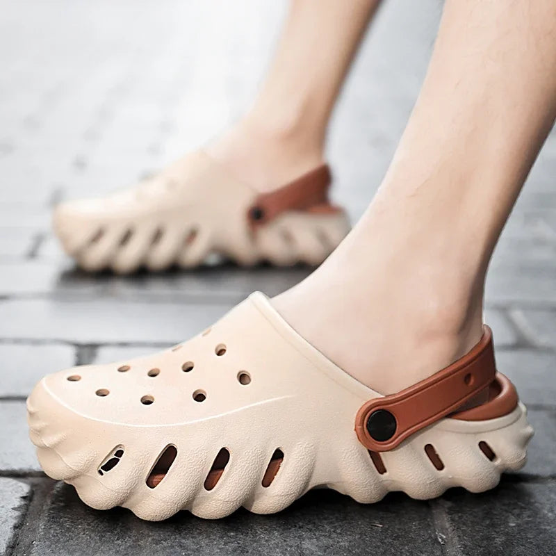 XIHAHA Slippers Men Summer Casual Shoes Outdoor Platform Sandals Comfortable Soft Sole Beach Designer Sea Slippers Womens