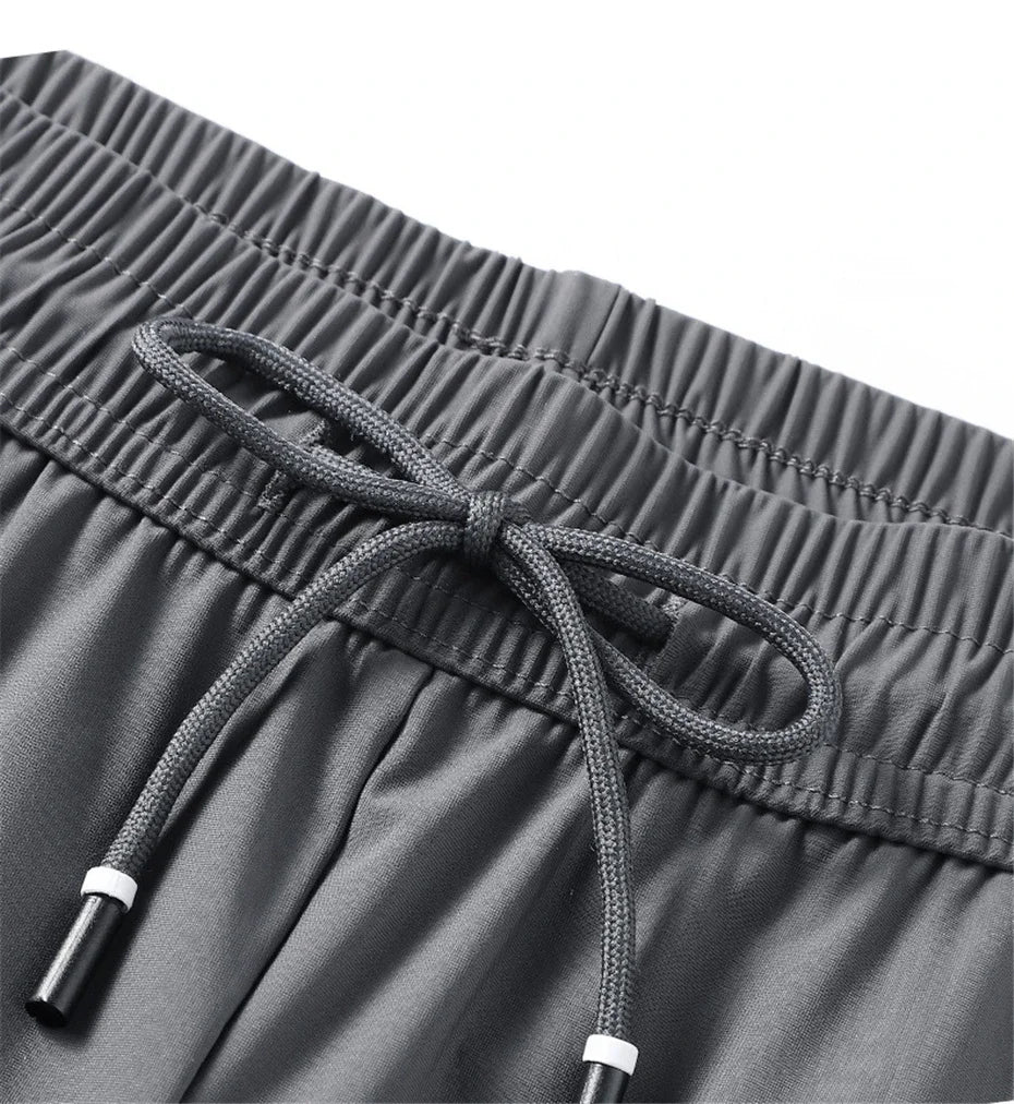 2024 Summer Cool Pants Men 8XL Plus Szie Sweatpants Fashion Casual Stretch Pants Male Big Size 7XL Summer Trousers Black Grey