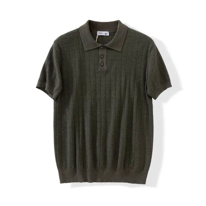POLO Shirt for Outdoor Rock Climbing, Hiking, Camping and Fishing. Fine Knitted Texture. Summer Short-sleeved Knitted POLO
