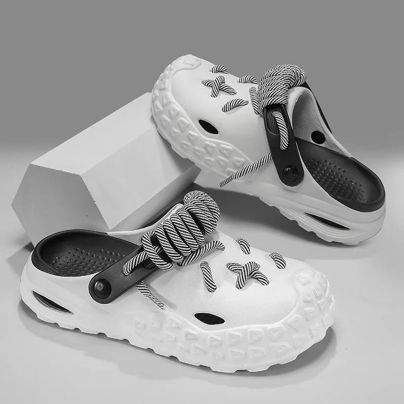 Couples Matching Breathable Outdoor Sandals Men Women Size Large Summer Slip-On Clog Shoes Anti-Slip Beach Flip Flops