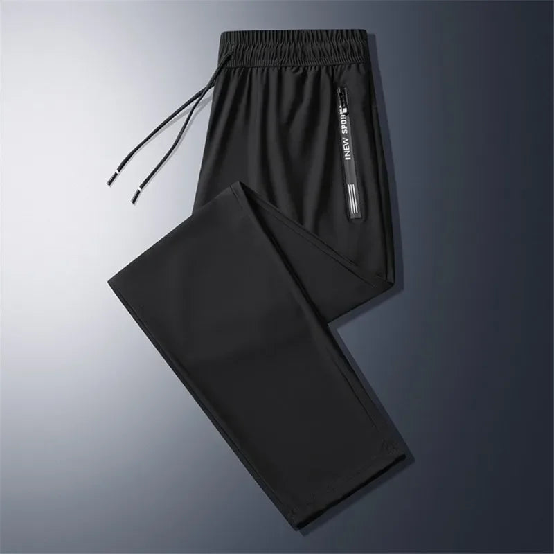 2024 Summer Cool Pants Men 8XL Plus Szie Sweatpants Fashion Casual Stretch Pants Male Big Size 7XL Summer Trousers Black Grey