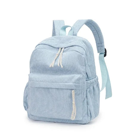 Custom Schoolbag 2025 New Fashion Corduroy Smooth Zipper Personalized Unique Name Large Capacity Travel Backpack Hiking Rucksack
