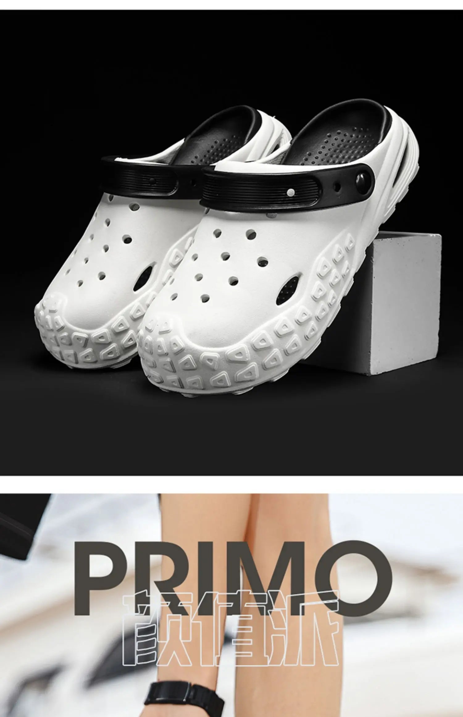 Flowllorss Men's Summer Outdoor Driving Sports Sandals Thick Bottom Anti-Slip Slip-On Beach Shoes Comfortable Wear Hole Shoes