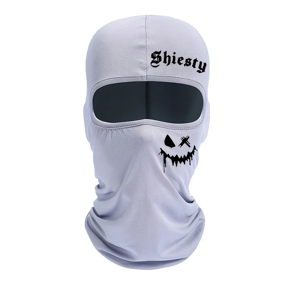 1pc/2/pc/3pcs Windproof and Sun Protection Joyful Print Cycling Mask Baraklava Hat Letter - Men's and Women's Outdoor