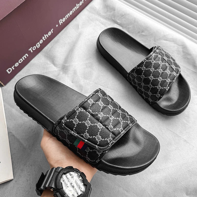Summer beach slippers men's fashion comfortable EVA breathable sandals home indoor and outdoor sandals plus size slippers 46 47