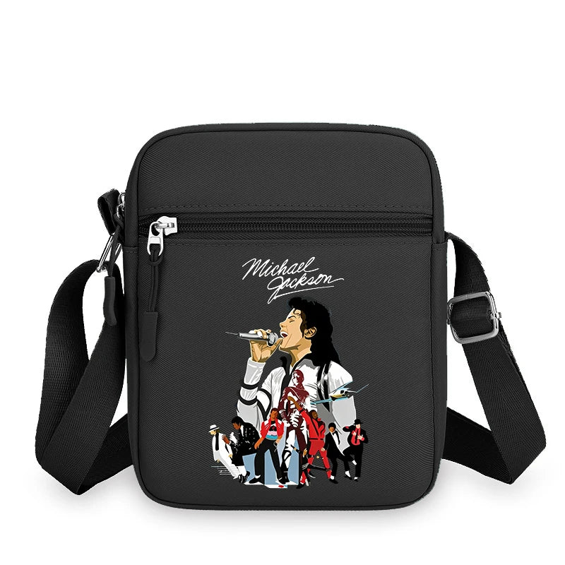 Men Women Anime Phone Storage Pouch MJ Casual Accessories Handbags Michael Jackson Fashion Creative Crossbody Bag Birthday Gifts