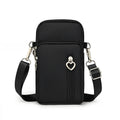 Women's Single Shoulder Crossbody Cell Phone Bag Four Zipper Bag Hanging Neck Coin Bag Outdoor Sports Arm Bag