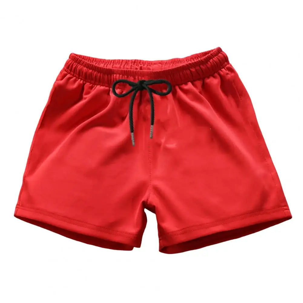 2024 Men Running Shorts Elastic Waist Drawstring Gym Short Pants Solid Color Wide Leg Outdoor Shorts Sports Shorts Beach Pants