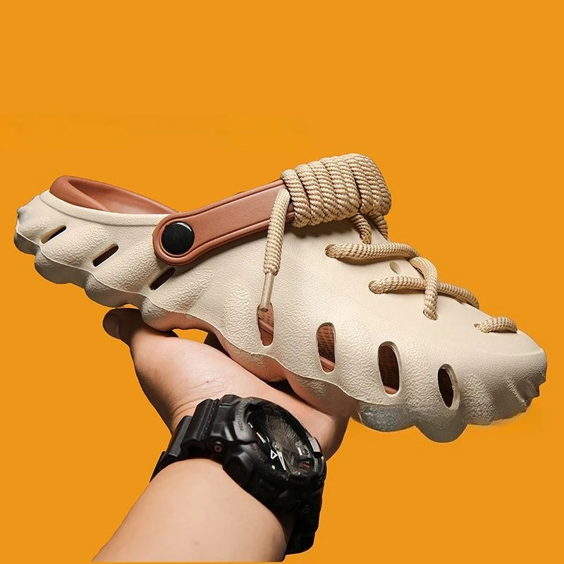 XIHAHA Slippers Men Summer Casual Shoes Outdoor Platform Sandals Comfortable Soft Sole Beach Designer Sea Slippers Womens