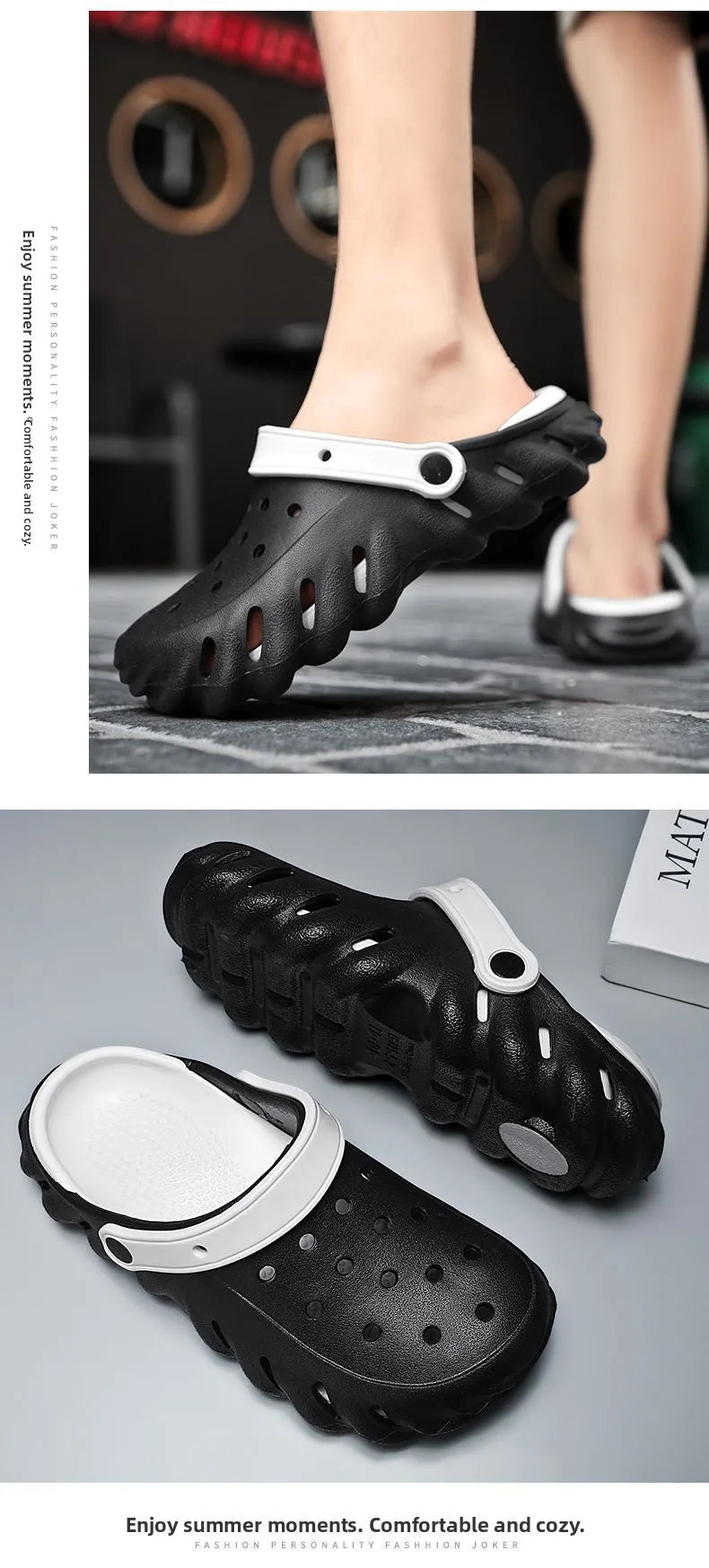 Summer 2026 Large Size Cross-Border Hole Hole Garden Shoes Outdoor Indoor Roman Style Men's Sandals Comfortable Wearing Feeling