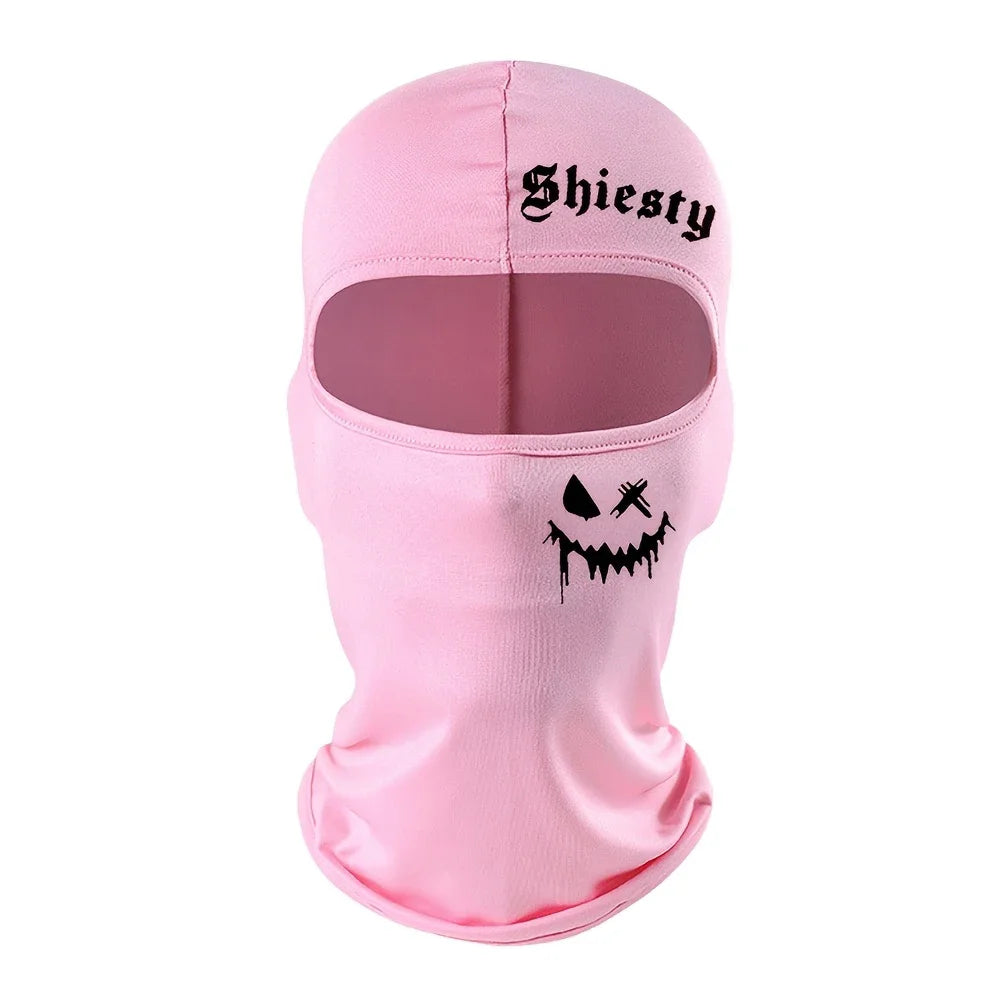 1pc/2/pc/3pcs Windproof and Sun Protection Joyful Print Cycling Mask Baraklava Hat Letter - Men's and Women's Outdoor