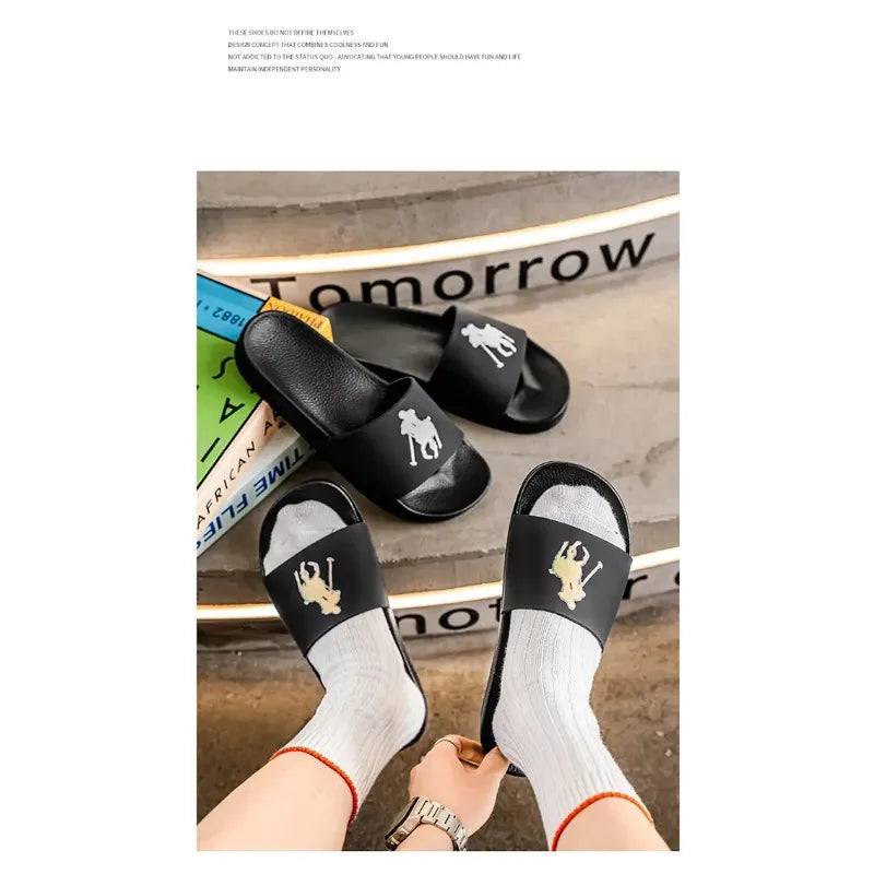 Big Size One Strap Slippers For Ladies,Comfortable Relaxed Fit DesignNon Slip Soft Sole Fashion Sandals For Summer Everyday Wear