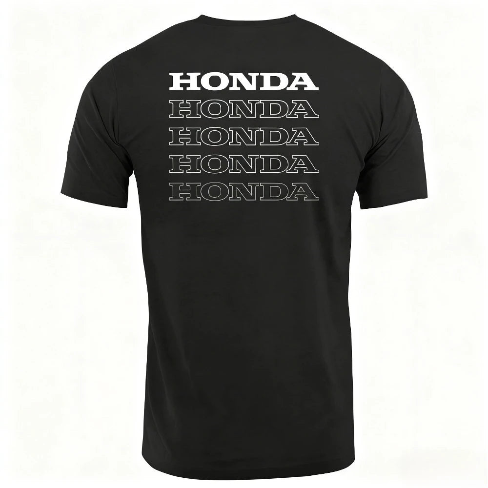 Honda Men's and Women's T-shirt Summer Cotton Tee Honda HRC Classic Gold Wing Short-sleeved Spring Autumn Motorcycle Cycling Top