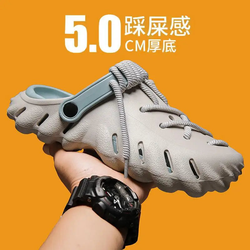 Summer 2026 Large Size Cross-Border Hole Hole Garden Shoes Outdoor Indoor Roman Style Men's Sandals Comfortable Wearing Feeling