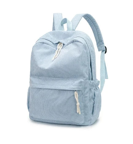 Custom Schoolbag 2025 New Fashion Corduroy Smooth Zipper Personalized Unique Name Large Capacity Travel Backpack Hiking Rucksack