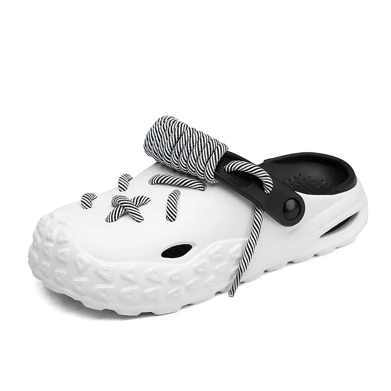 Couples Matching Breathable Outdoor Sandals Men Women Size Large Summer Slip-On Clog Shoes Anti-Slip Beach Flip Flops