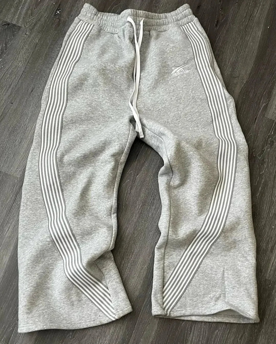 Mens Y2K Striped Sweatpants Harajuku Retro American High Street Loose Casual Hip Hop Versatile Trendy Joggers Streetwear Pants