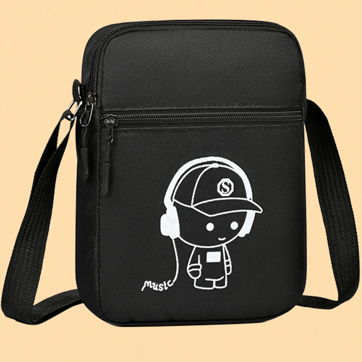 Unisex Mini Crossbody Bag - Compact Phone Pouch with Adjustable Strap (Neck/Waist Wearable) for Men & Women