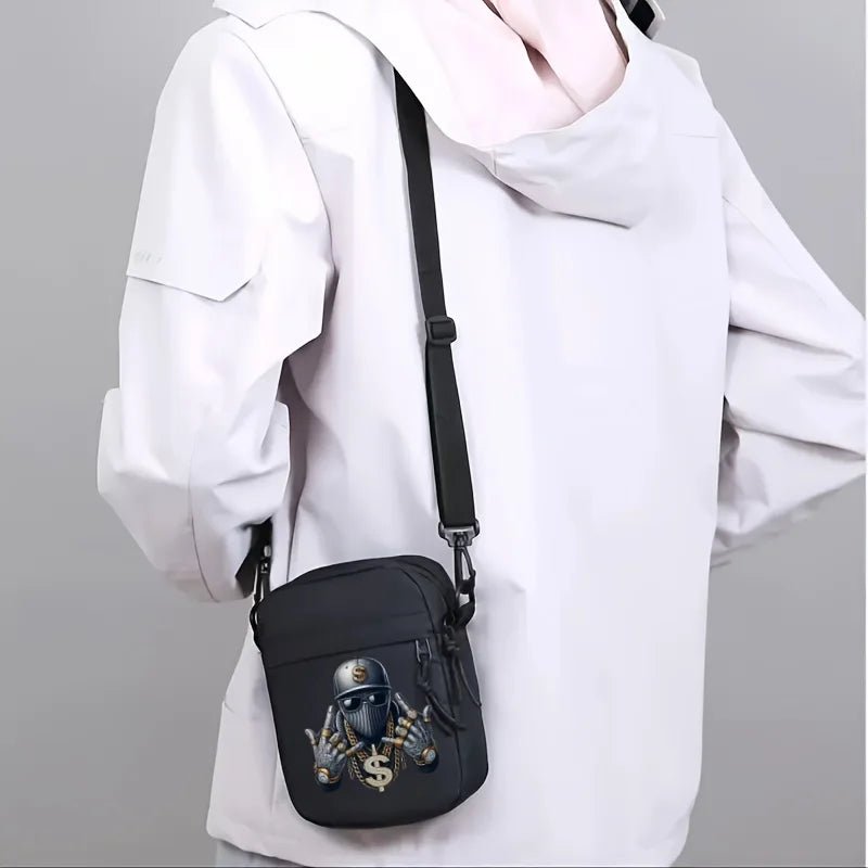 Men'S Crossbody Bag with an Adjustable Shoulder Strap - Spacious Yet Compact Messenger Bag Featuring a Secure Zipper Closure, Ey