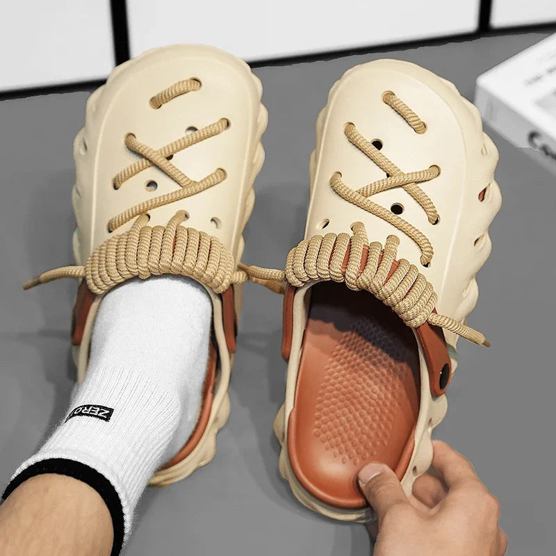 XIHAHA Slippers Men Summer Casual Shoes Outdoor Platform Sandals Comfortable Soft Sole Beach Designer Sea Slippers Womens