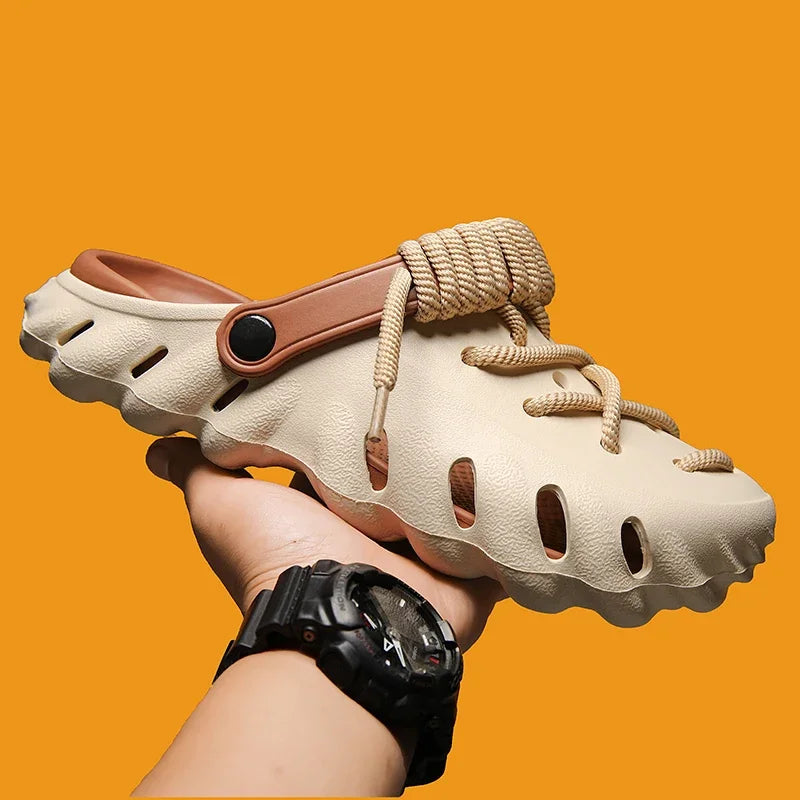 XIHAHA Slippers Men Summer Casual Shoes Outdoor Platform Sandals Comfortable Soft Sole Beach Designer Sea Slippers Womens