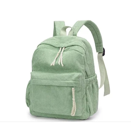 Custom Schoolbag 2025 New Fashion Corduroy Smooth Zipper Personalized Unique Name Large Capacity Travel Backpack Hiking Rucksack