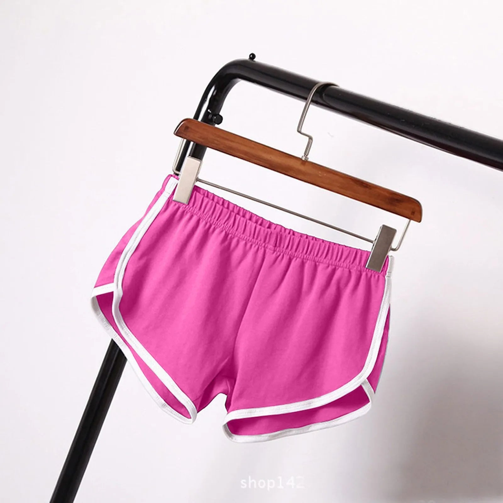 Sports Shorts Women Summer New Candy Color Anti Emptied Skinny Shorts Casual Lady Elastic Waist Beach Correndo Short Pants