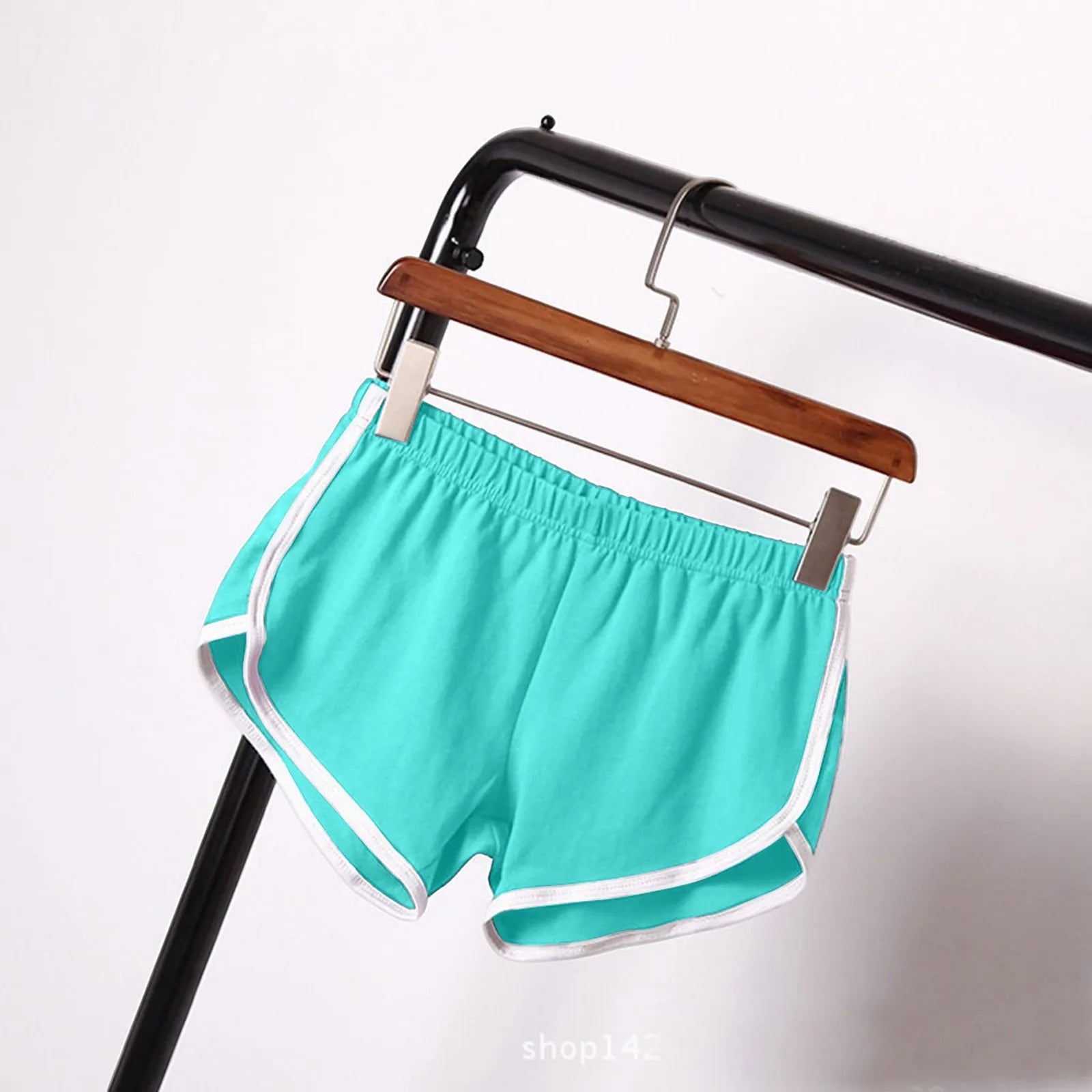 Sports Shorts Women Summer New Candy Color Anti Emptied Skinny Shorts Casual Lady Elastic Waist Beach Correndo Short Pants