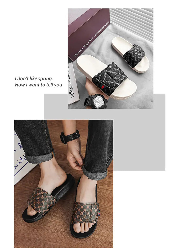 Summer beach slippers men's fashion comfortable EVA breathable sandals home indoor and outdoor sandals plus size slippers 46 47