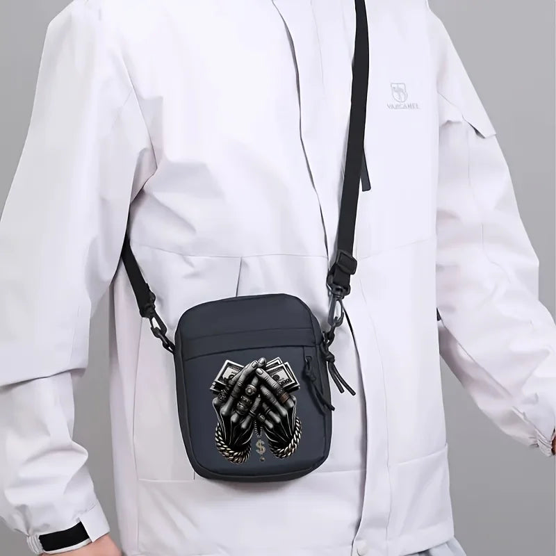 Men'S Crossbody Bag with an Adjustable Shoulder Strap - Spacious Yet Compact Messenger Bag Featuring a Secure Zipper Closure, Ey