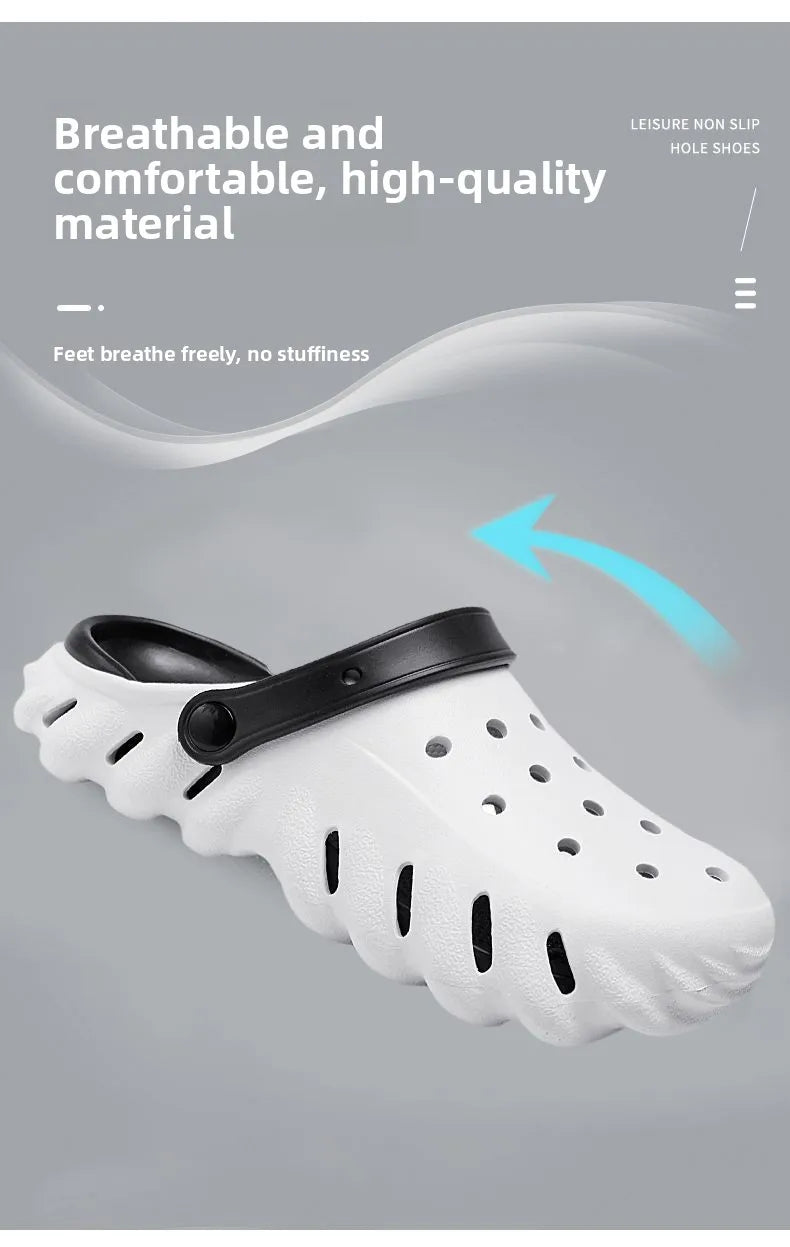 Summer 2026 Large Size Cross-Border Hole Hole Garden Shoes Outdoor Indoor Roman Style Men's Sandals Comfortable Wearing Feeling