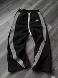 Mens Y2K Striped Sweatpants Harajuku Retro American High Street Loose Casual Hip Hop Versatile Trendy Joggers Streetwear Pants