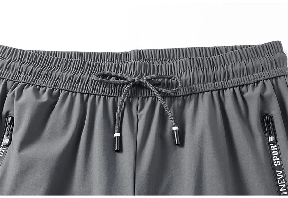 2024 Summer Cool Pants Men 8XL Plus Szie Sweatpants Fashion Casual Stretch Pants Male Big Size 7XL Summer Trousers Black Grey