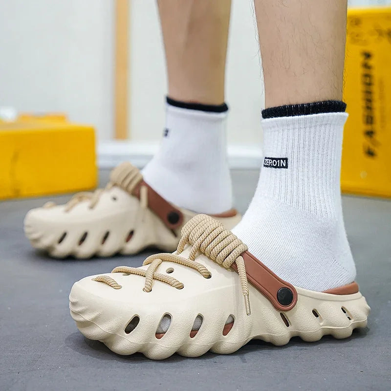 XIHAHA Slippers Men Summer Casual Shoes Outdoor Platform Sandals Comfortable Soft Sole Beach Designer Sea Slippers Womens