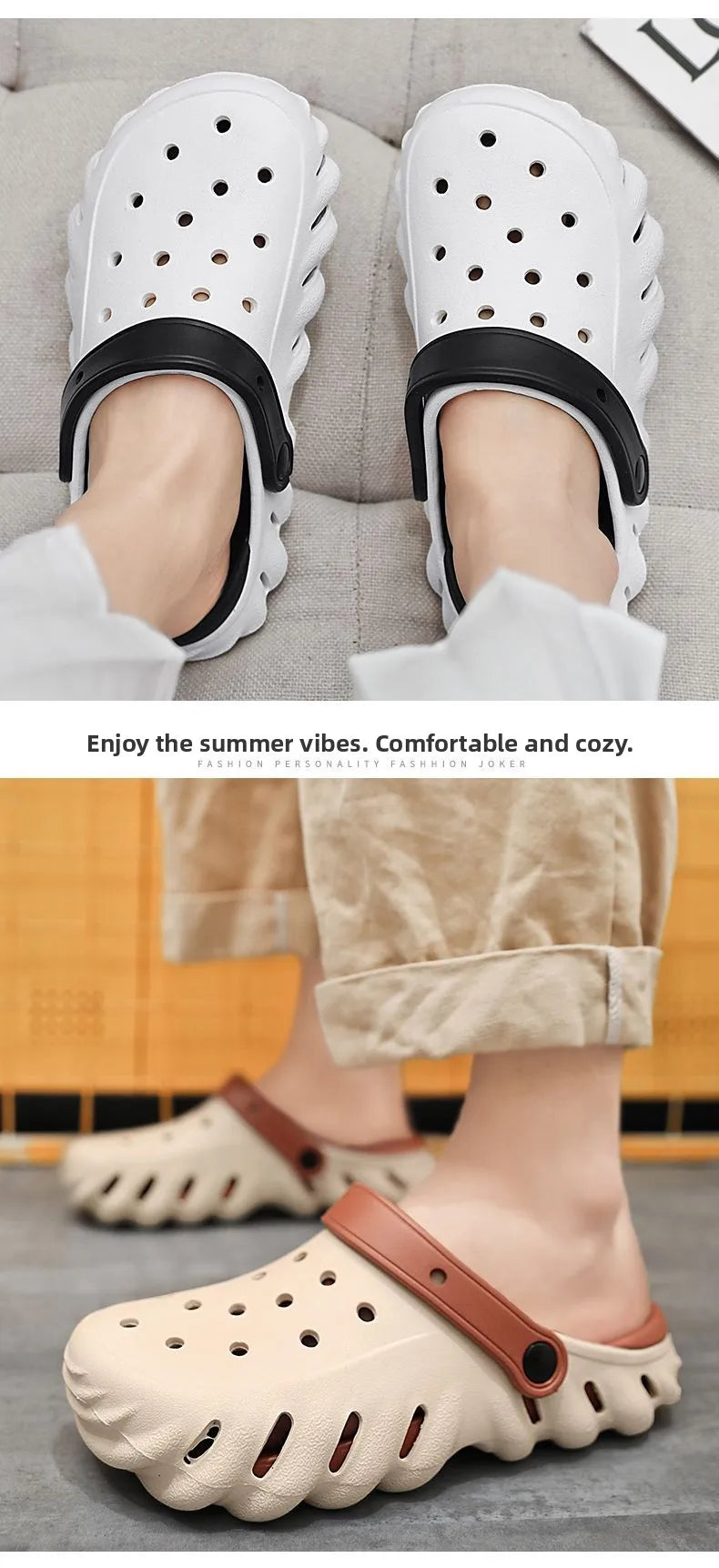 Summer 2026 Large Size Cross-Border Hole Hole Garden Shoes Outdoor Indoor Roman Style Men's Sandals Comfortable Wearing Feeling