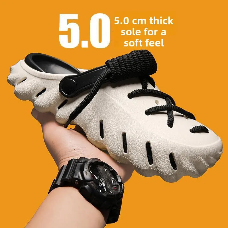 Summer 2026 Large Size Cross-Border Hole Hole Garden Shoes Outdoor Indoor Roman Style Men's Sandals Comfortable Wearing Feeling