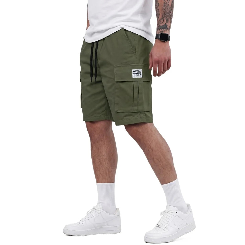 Summer Cargo Pants Casual Bermuda Shorts Plus Size Running Knee Pants Jogging Gym Man Tactical Multi-Pocket Short Work Pants