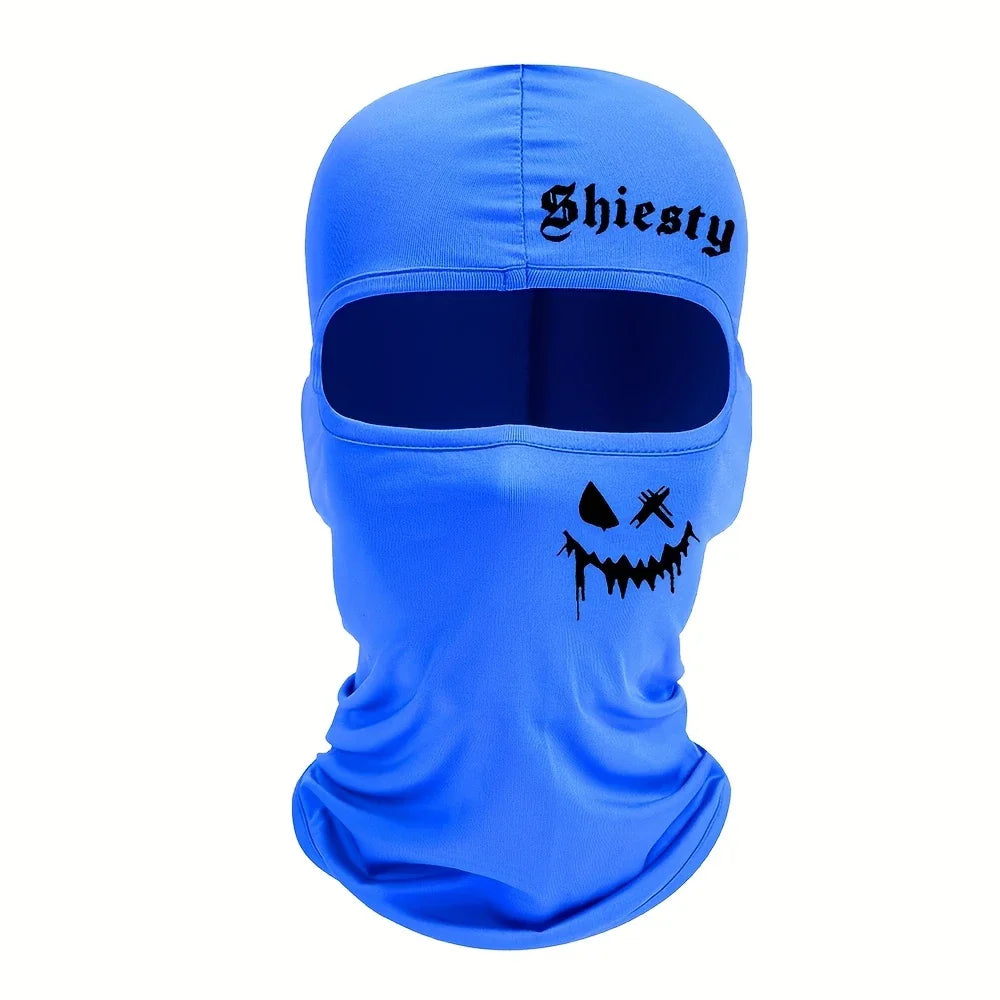 1pc/2/pc/3pcs Windproof and Sun Protection Joyful Print Cycling Mask Baraklava Hat Letter - Men's and Women's Outdoor